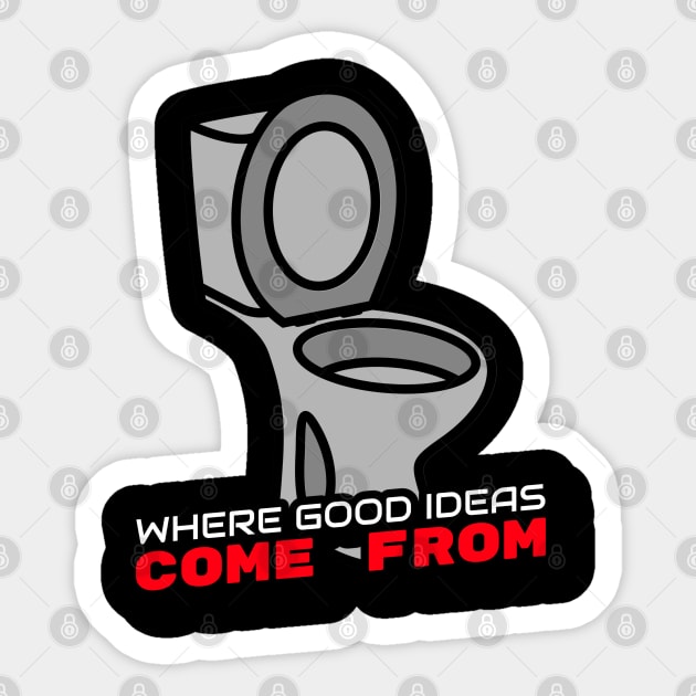 Funny toilet seat Sticker by BB Funny Store